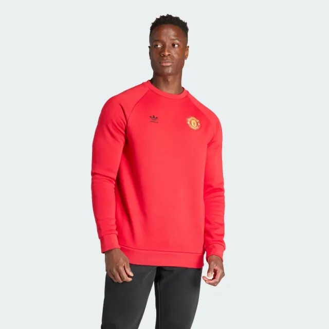adidas Manchester United Essentials Trefoil Crew Sweatshirt