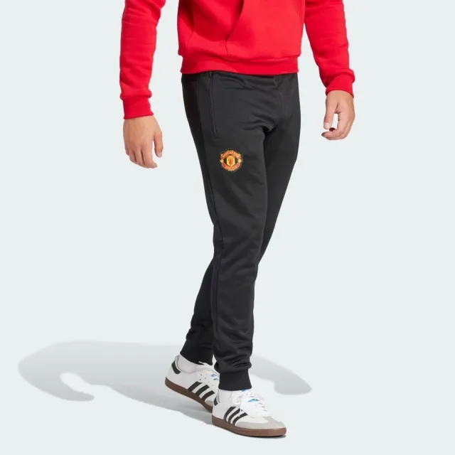 adidas Manchester United Essentials Trefoil Track Pants - Black
