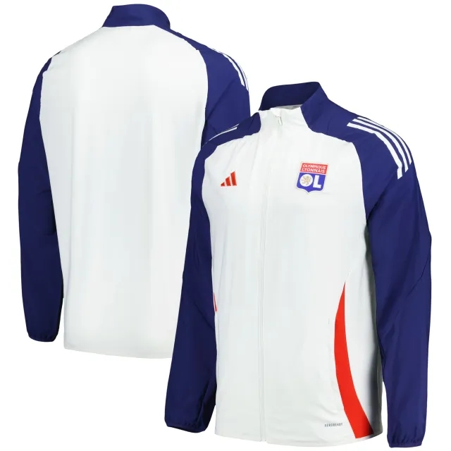 Olympique Lyon adidas Presentation Jacket - White
