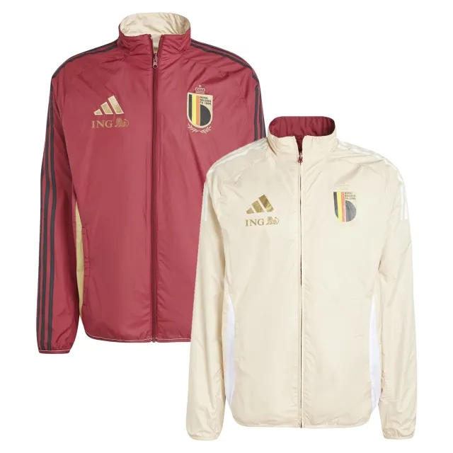 Belgium FA adidas Anthem Jacket - Burgundy