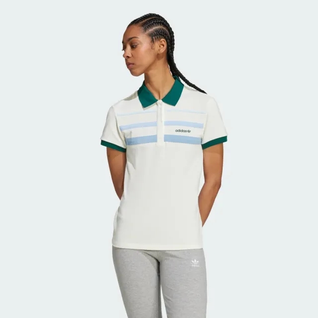 Adidas Originals 80S Slim Polo Shirt In Off White