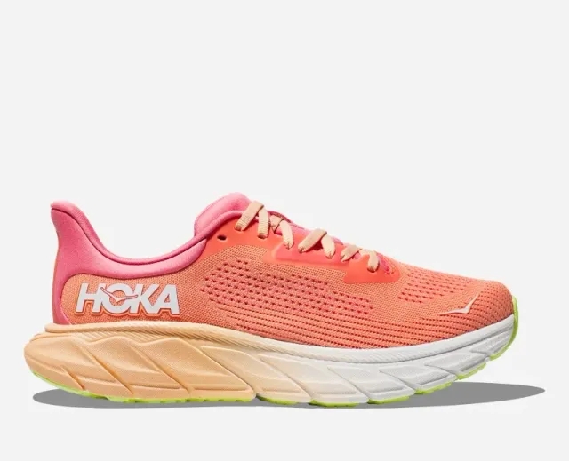 Hoka One One HOKA Women's Arahi 7 Road Running Shoes in Papaya/Coral