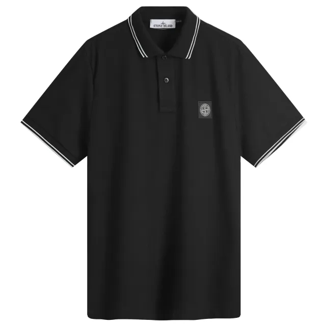 Stone Island Men's Patch Polo Black