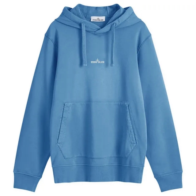 Stone Island Men's Badge Back Print Hoodie Dark Blue