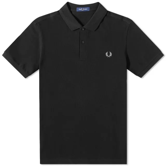 Fred Perry Plain Polo Shirt In Black