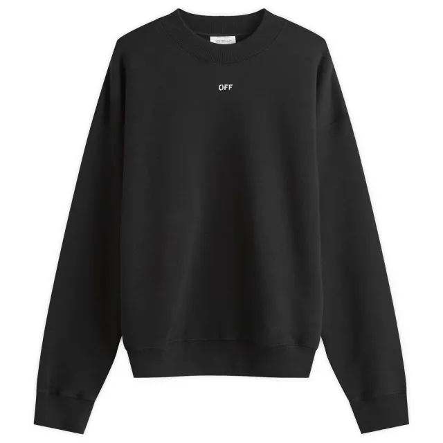 Asics Off-White Men's Stamp Crew Sweatshirt Black