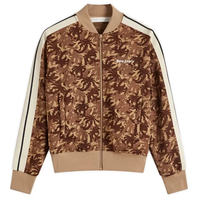 Asics Palm Angels Women's Palms Camo Bomber Track Jacket Brown/Off White