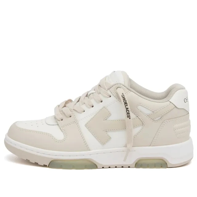 Off-White Women's Out Off Office Calf Leather Sneakers Beige