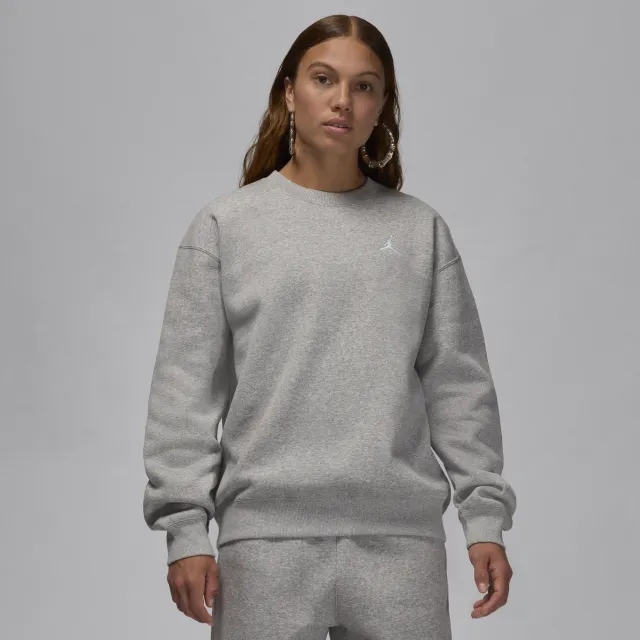Nike Jordan Jordan Womens Brooklyn Fleece Crewneck Sweatshirt - Grey - Size M - Grey