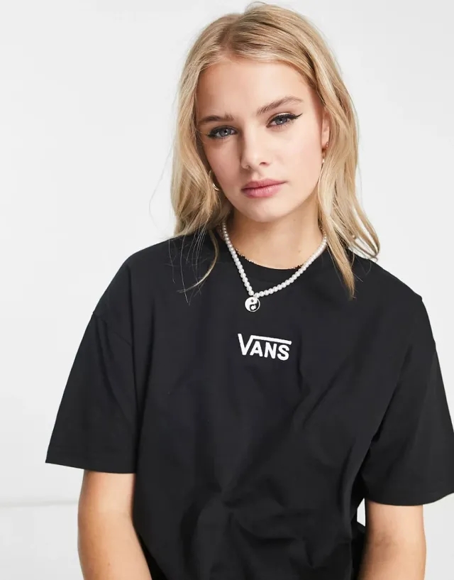Vans - Flying V Oversized T-Shirt, Woman, Black