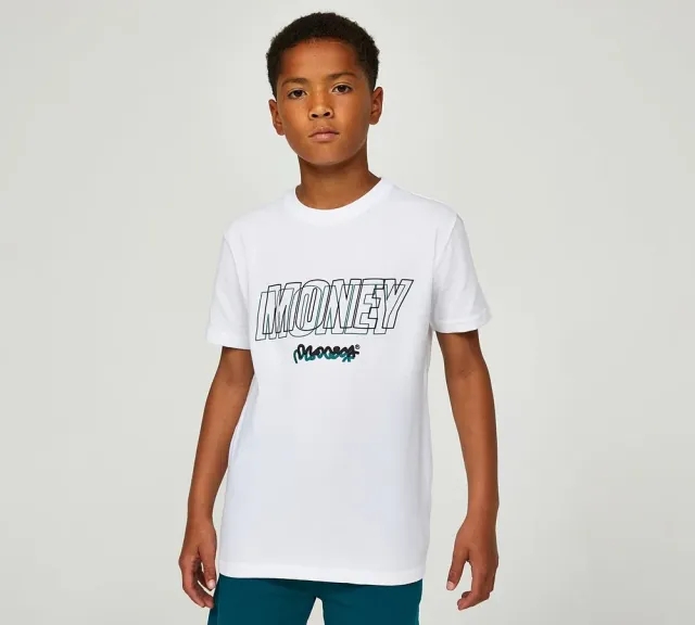 Money Clothing Junior Compound T-Shirt - White - Size 12-13Y - White