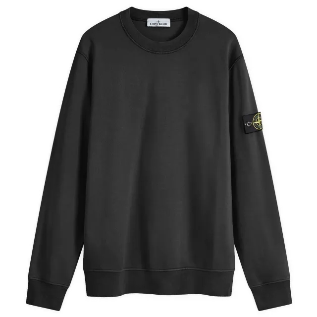 Stone Island Men's Garment Dyed Crew Sweatshirt Black