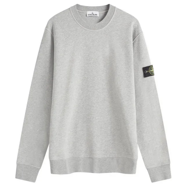 Stone Island Men's Garment Dyed Crew Sweatshirt Melange Grey