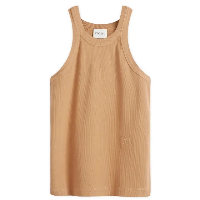 Asics Closed Women's Racer Tank Top Brown