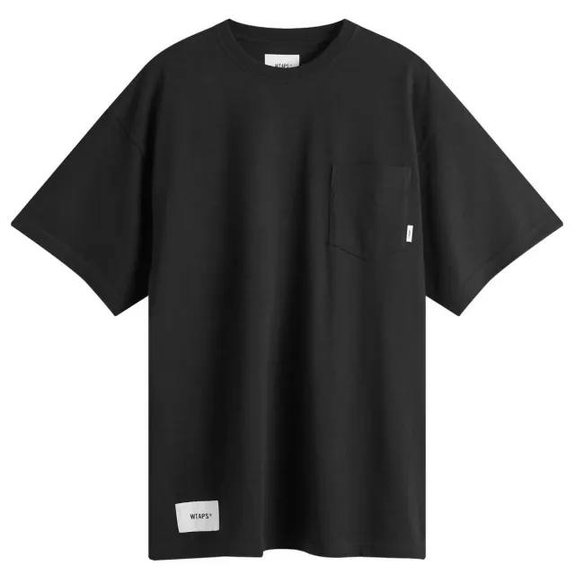WTAPS Men's 24 Back Print Pocket T-Shirt Black