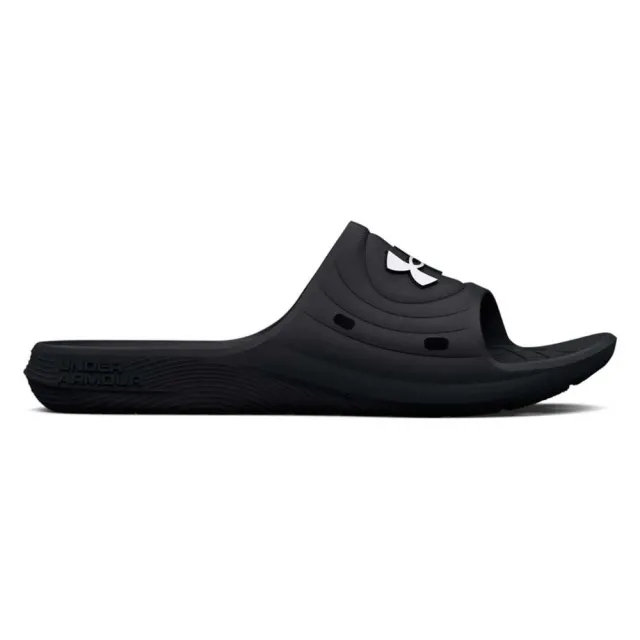 Women's  Under Armour  Locker IV Slides Black / Black / White 6.5