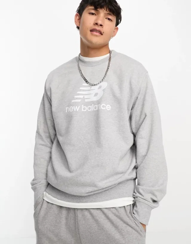 New Balance Essentials Stacked Logo French Terry Sweatshirt