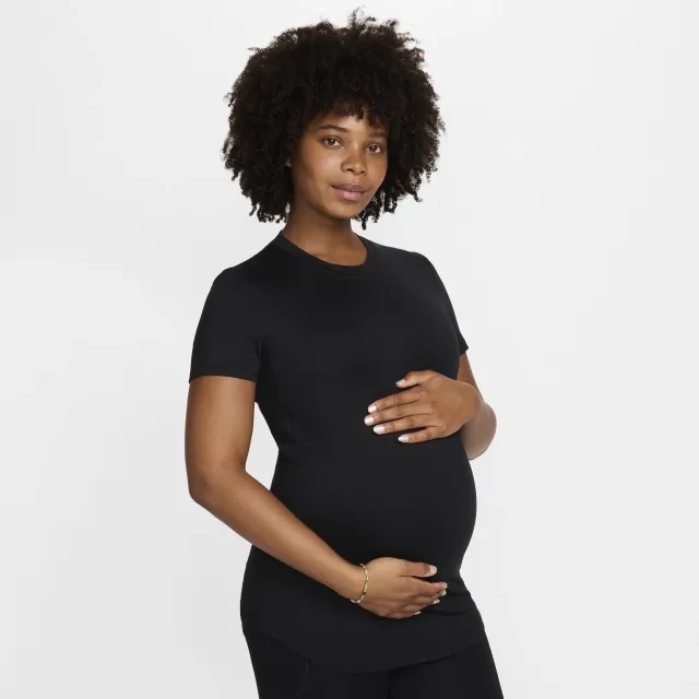 Nike One Training maternity t-shirt in black