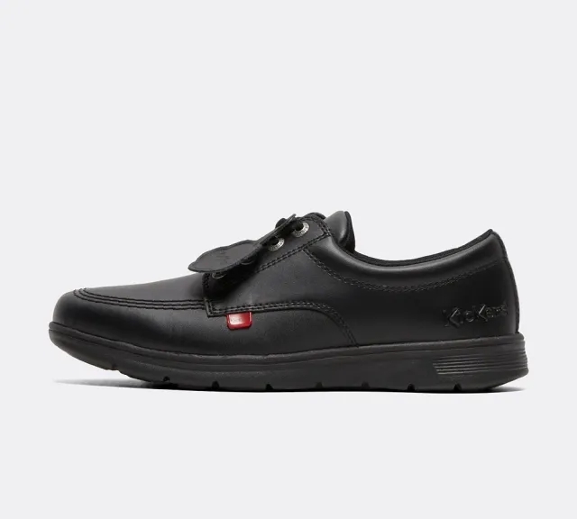 Kickers Junior Kelland Lace Shoe - Black - Size 3 - Black