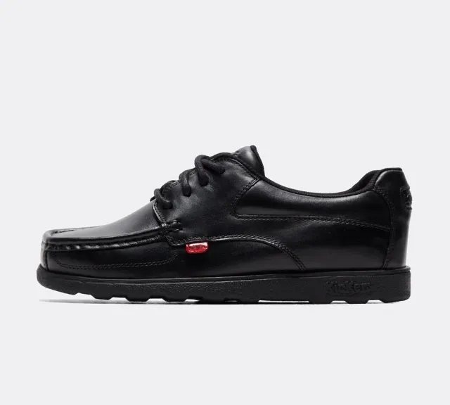 Kickers Junior Fragma 4 Lace Shoe - Black - Size 4 - Black