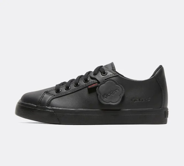 Kickers Infant Tovni Lacer Leather Shoe - Black - Size 1 - Black