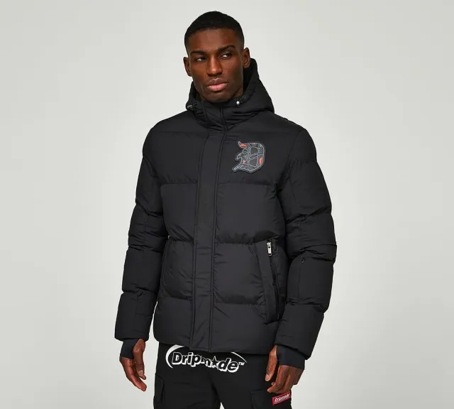 Dripmade Raid Paisley Puffer Jacket - Black - Size XL - Black