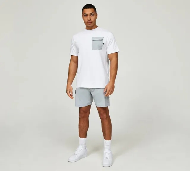 Closure London Nylon Pocket T-Shirt and Short Set - White - Size L - White