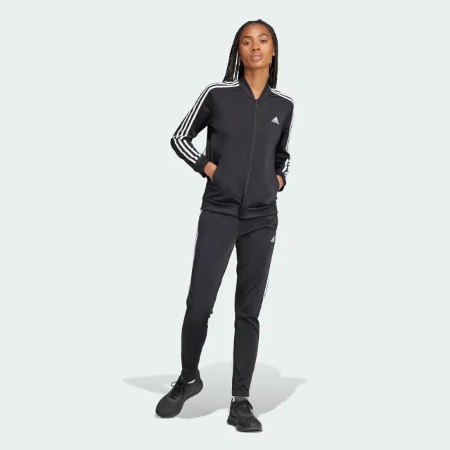 Manchester United x adidas Womens Essentials 3-Stripes Tracksuit Black
