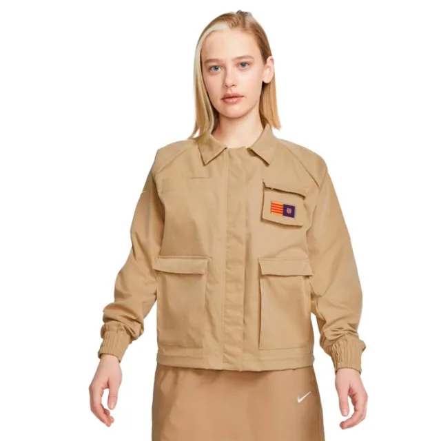 Nike FC Barcelona 23 24 Womens Swoosh Woven Jacket