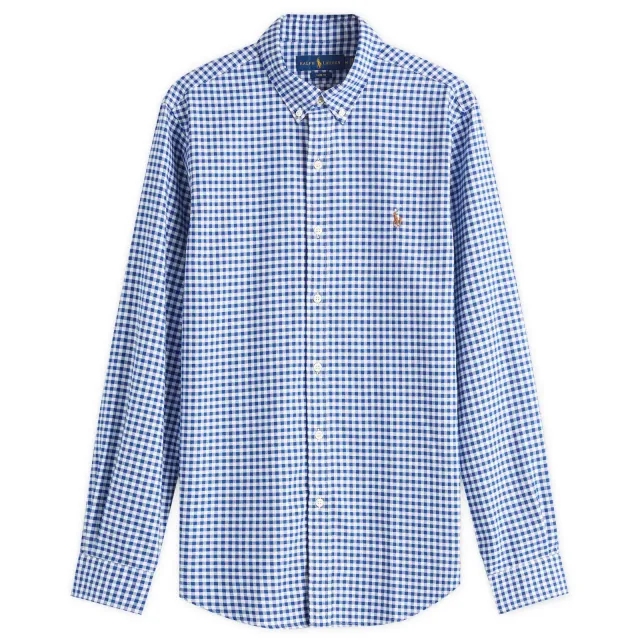 Polo Ralph Lauren Men's Button Down Oxford Shirt Royal/White