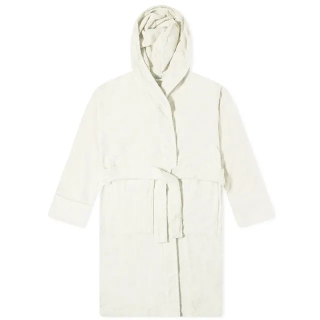 Tekla Fabrics Terry Hooded Bathrobe Ivory