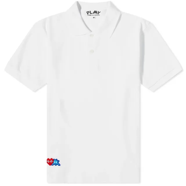 Comme des Garçons Play Men's Invader Polo Shirt White
