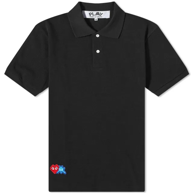 Comme des Garçons Play Men's Invader Polo Shirt Black