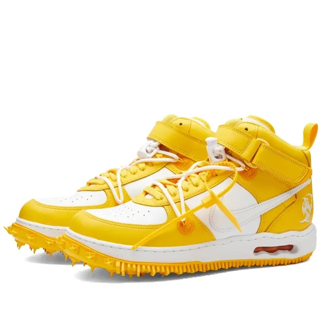 Sneakers Nike X Off-White Air Force 1 Mid White/ White-Varsity Maize Eur 37.5