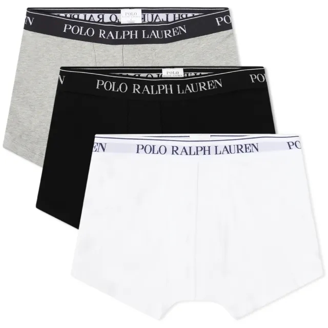 Polo Ralph Lauren Men's Cotton Trunk - 3 Pack White/Black/Andover