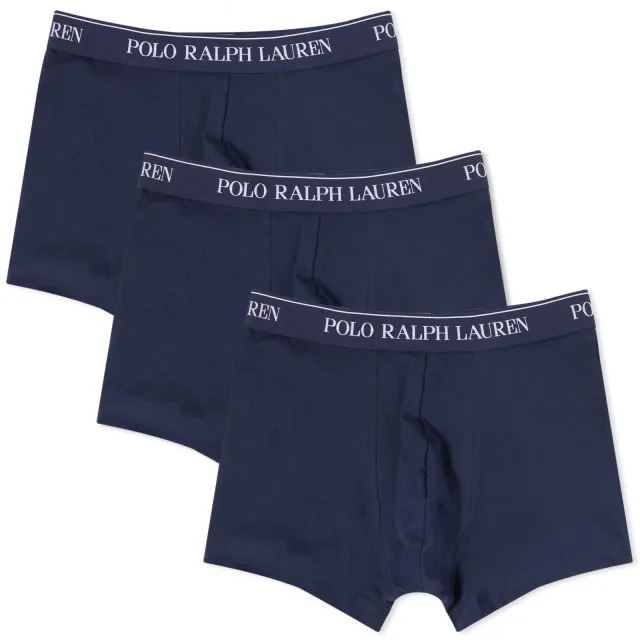 Polo Ralph Lauren Men's Cotton Trunk - 3 Pack Cruise Navy