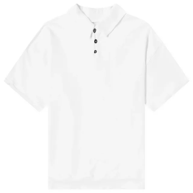 Monitaly Men's French Terry Polo Shirt White