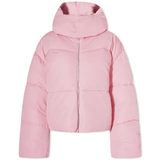 Pangaia Women's FLWRDWN Recycled Nylon Cropped Puffer Jacket Magnolia Pink