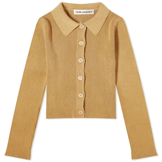 Our Legacy Women's Long Sleeve Mazzy Knit Polo Wett