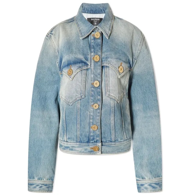 Balmain Women's Denim Jacket Blue