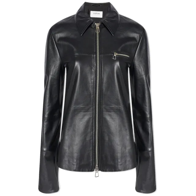 Sportmax Women's Gel Leather Jacket Black