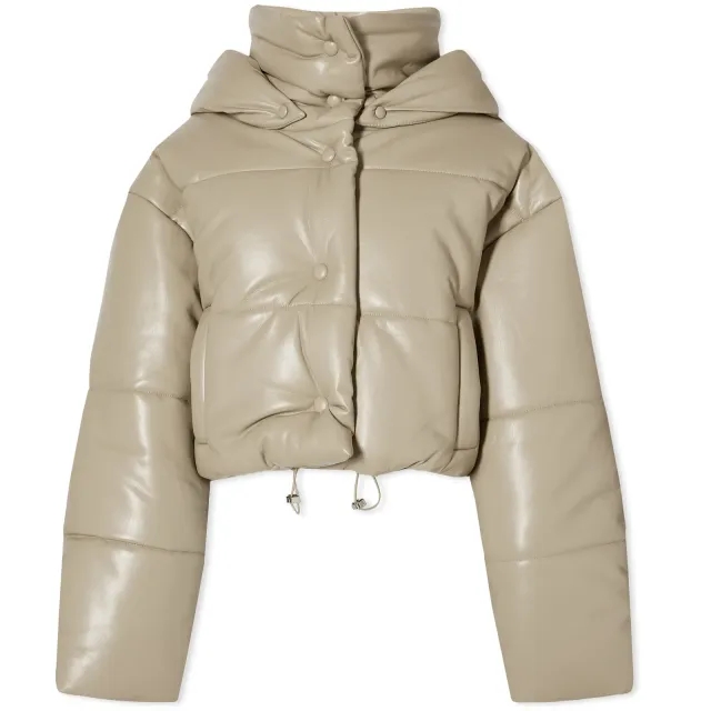 Nanushka Women's Aveline Leather Look Jacket Ashy Taupe