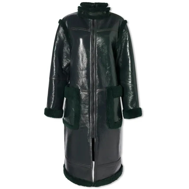 Helmut Lang Women's Shearling Jacket Evergreen