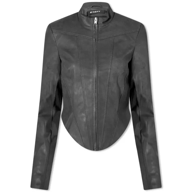 MISBHV Women's Faux Leather Jacket Black