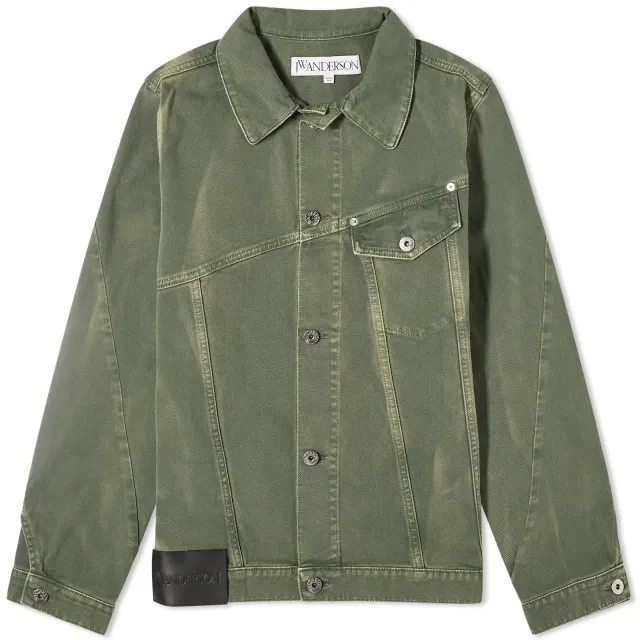JW Anderson Women's Twisted Denim Jacket Green
