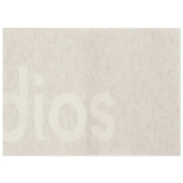 Acne Studios Men's Toronty Logo Contrast Recycled Scarf White/Light Grey
