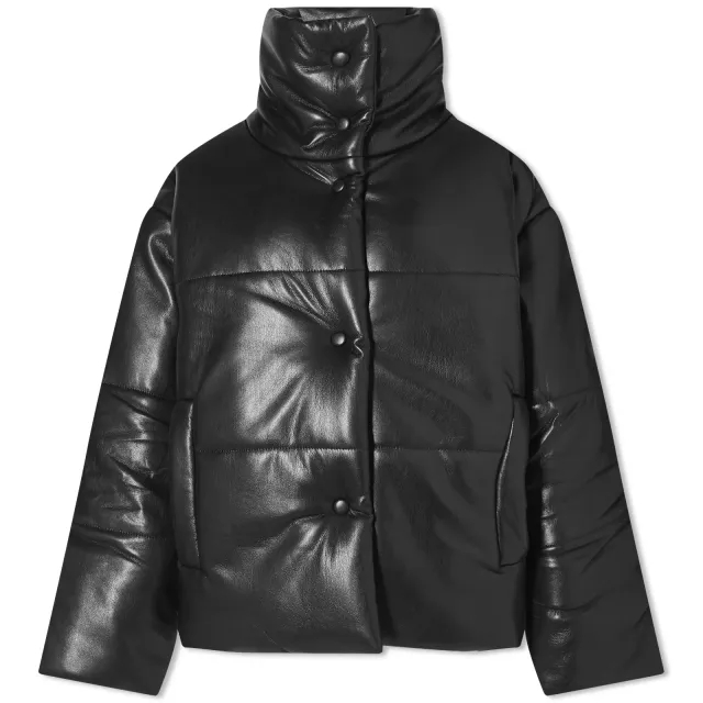 Nanushka Women's Hide Leather Look Jacket Black