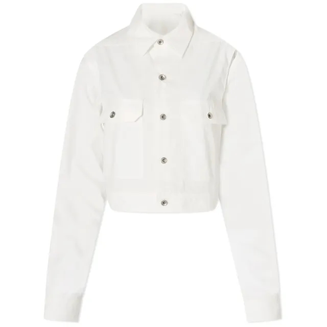 Rick Owens DRKSHDW Women's Denim Cape Jacket Milk