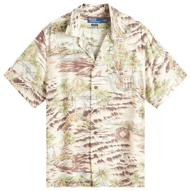 Polo Ralph Lauren Men's Havana Print Vacation Shirt Playa De Havana