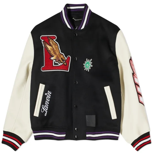 Lanvin Men's x Future Varsity Jacket Black